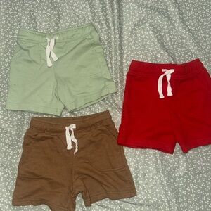 Cat & Jack Kids' Shorts Trio in Red, Green, and Brown